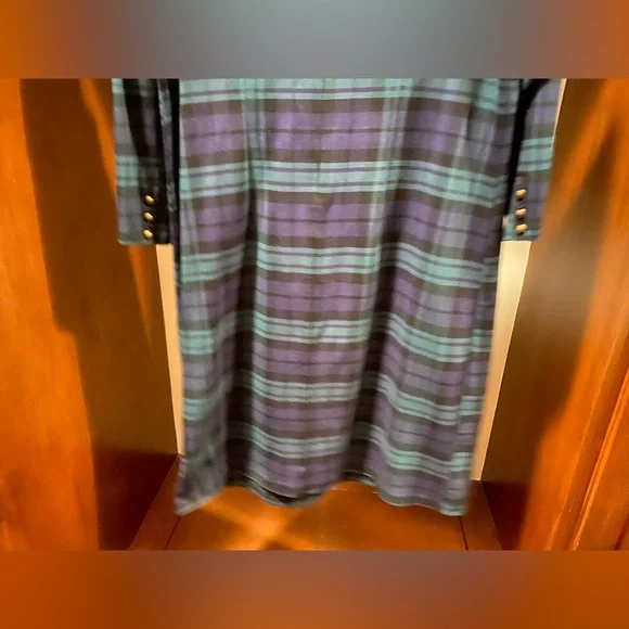 Talbots Blue and Green Plaid dress in size large - Picture 2 of 4